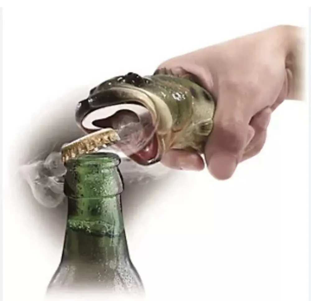 Adventure Out There Novelty Wide Mouth Bass Fish Bottle Opener Hard Plastic 5.5